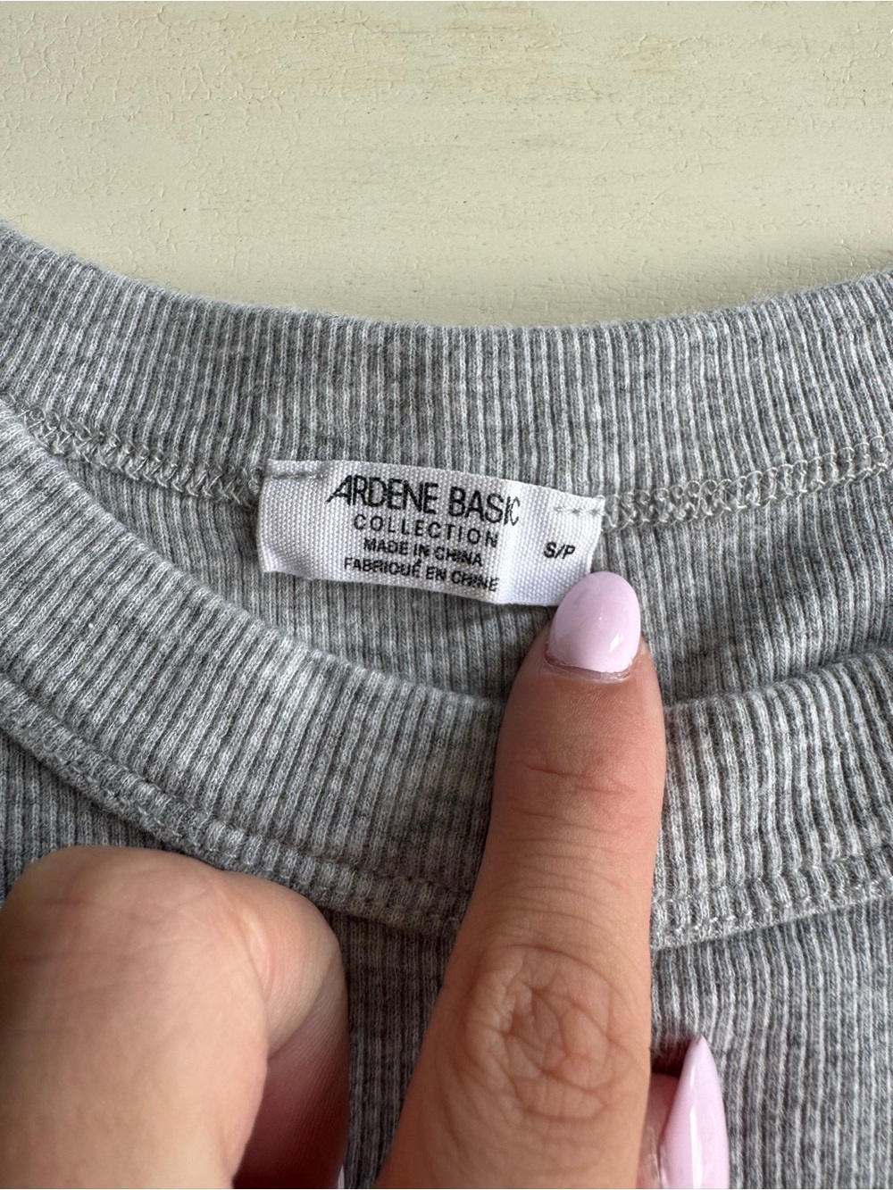 Ardene Gray Ribbed Cropped Tank - Picture 2 of 8